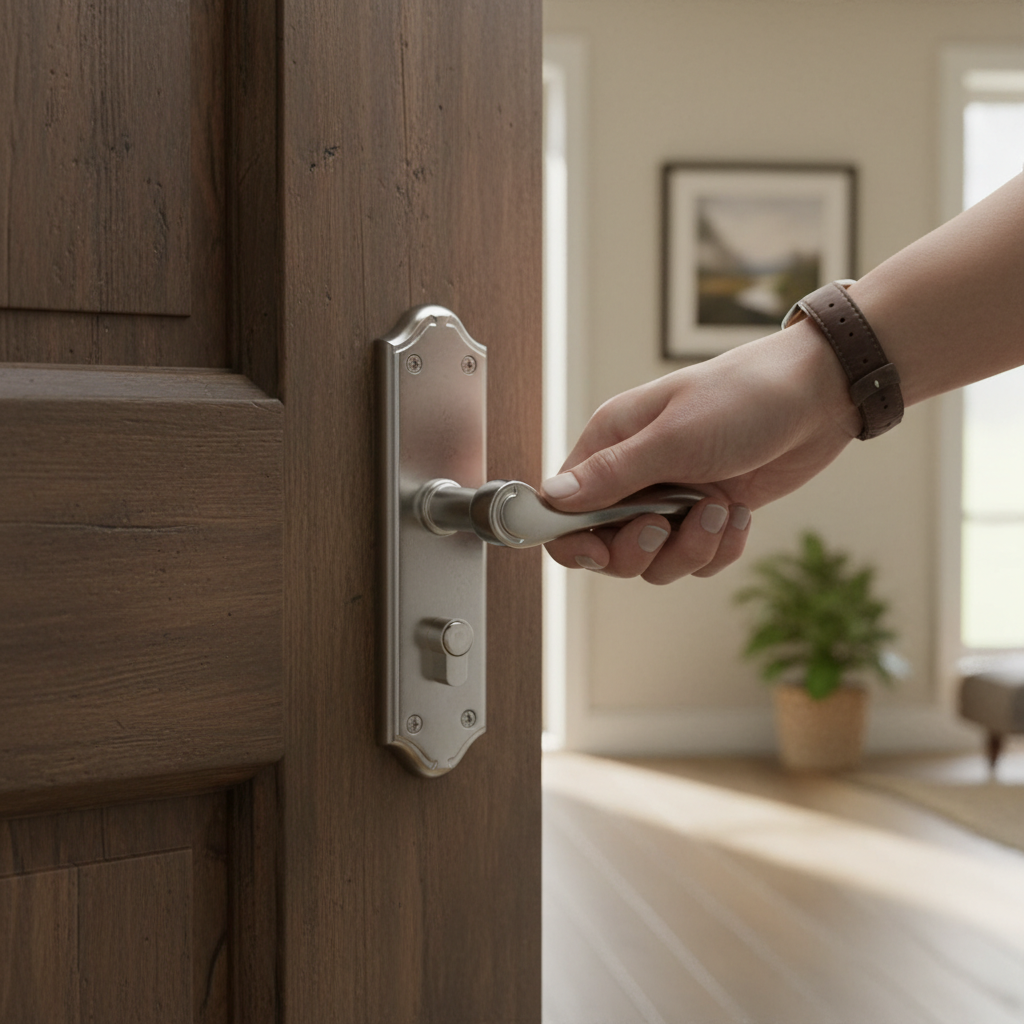 Premium Lever Handle on Short Backplate for Traditional Interiors - High-Quality Design and Durability