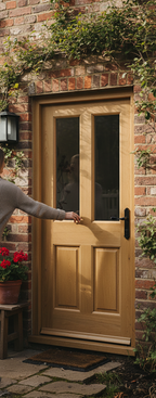 Premium External Unglazed Door with A-Grade Oak Veneer and Engineered Construction for Strength and Stability