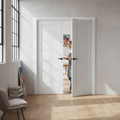 Premium Internal White Primed One-Panel Door Pair - Contemporary Design with 35mm Thickness for Modern Homes