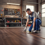 Premium 12mm Laminate Flooring in Mocha Mahogany Finish with Click Installation and Built-In Cork Underlay