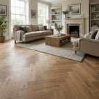 8mm Herringbone Laminate Flooring in Oak with Water-Resistant Finish