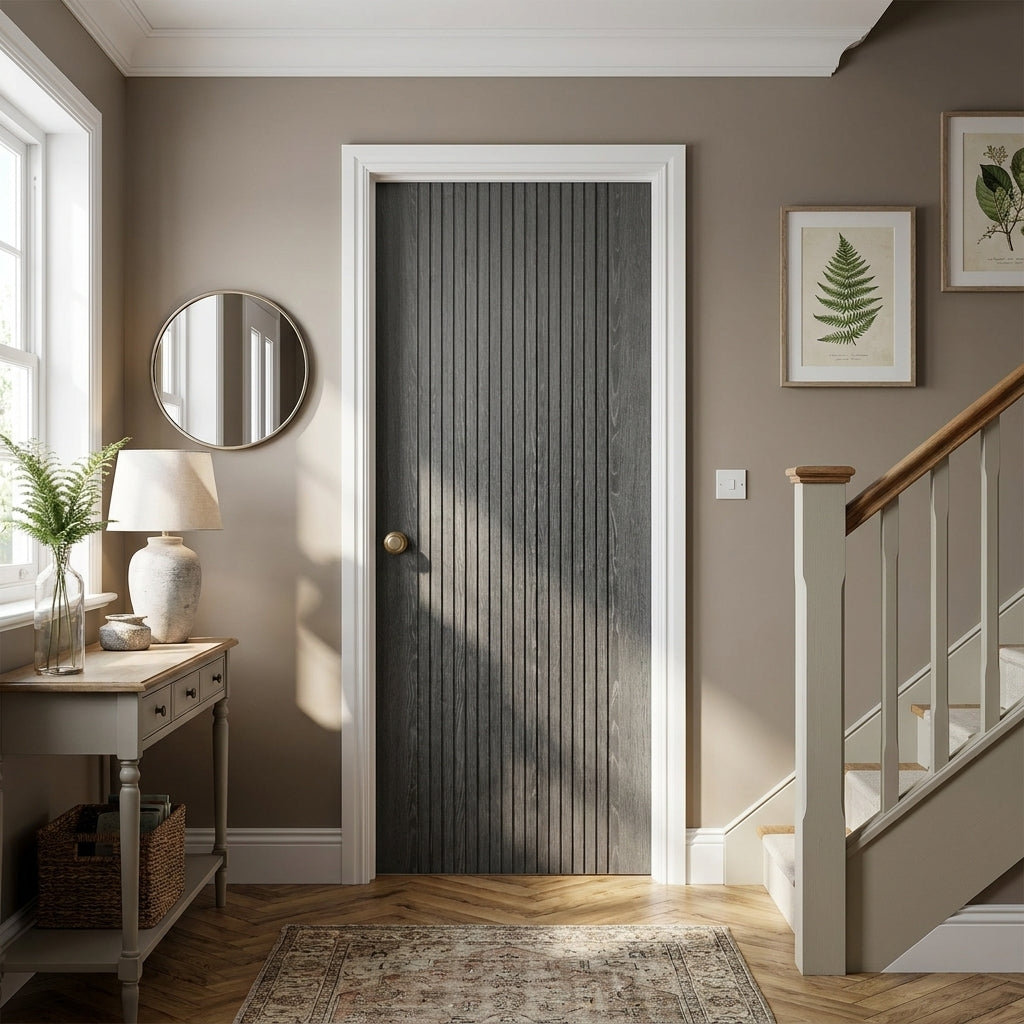 Internal Door, Fully Finished Grey Miami, Solid Engineered Core