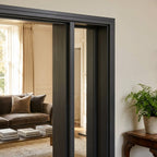 Internal Fully Finished Jet Black Room Divider Frame Kit 2100x3000mm - detail view