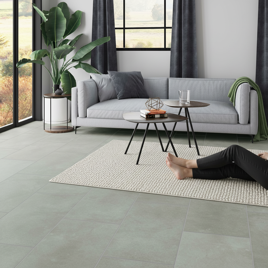 Premium 5.5mm Stone Embossed UV Coated Rigid Core Vinyl Flooring with Pre-Grouted Bevel Edge for Residential and Commercial Use