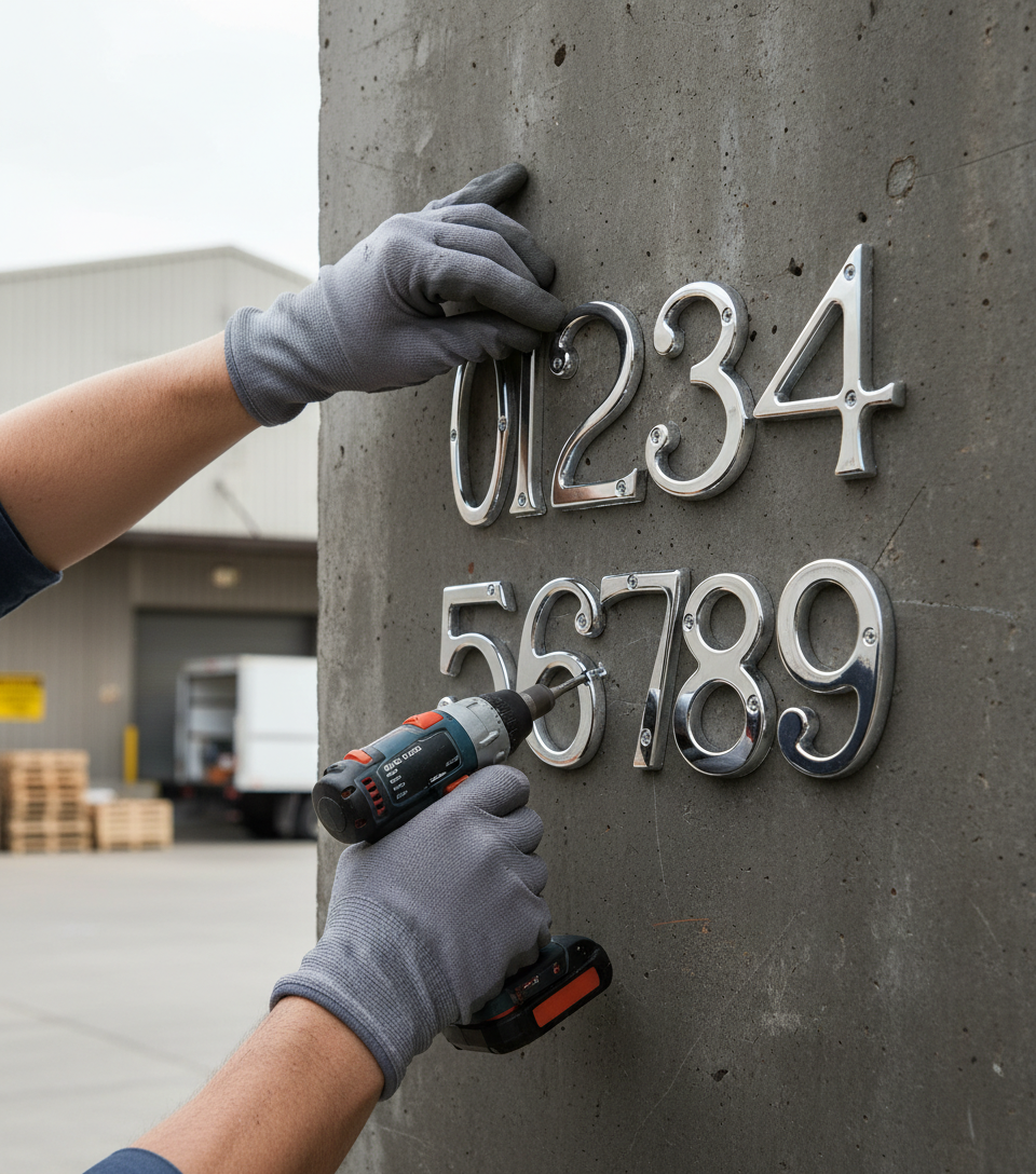 Premium Polished Chrome Door Numerals with Fixings for Enhanced Home Decor - High-Quality Professional Grade for Industrial and Commercial Applicat...