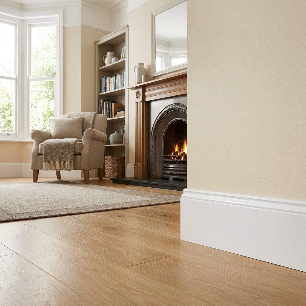 1m White Laminate End Door Profile for Seamless Finish