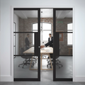 Premium Telescopic Pocket Door System with Tinted Glass, Dual Configuration, and Maintenance-Free Track for Modern Spaces