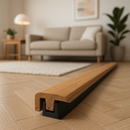 Oak End Profile Door Bar - Natural Oiled Finish, 990mm Length