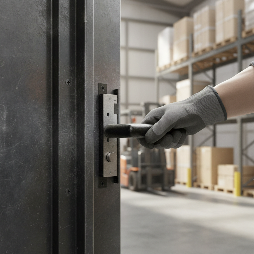 Premium Magnetic Latch for Industrial Style Doors - Slim Profile Design for Enhanced Functionality