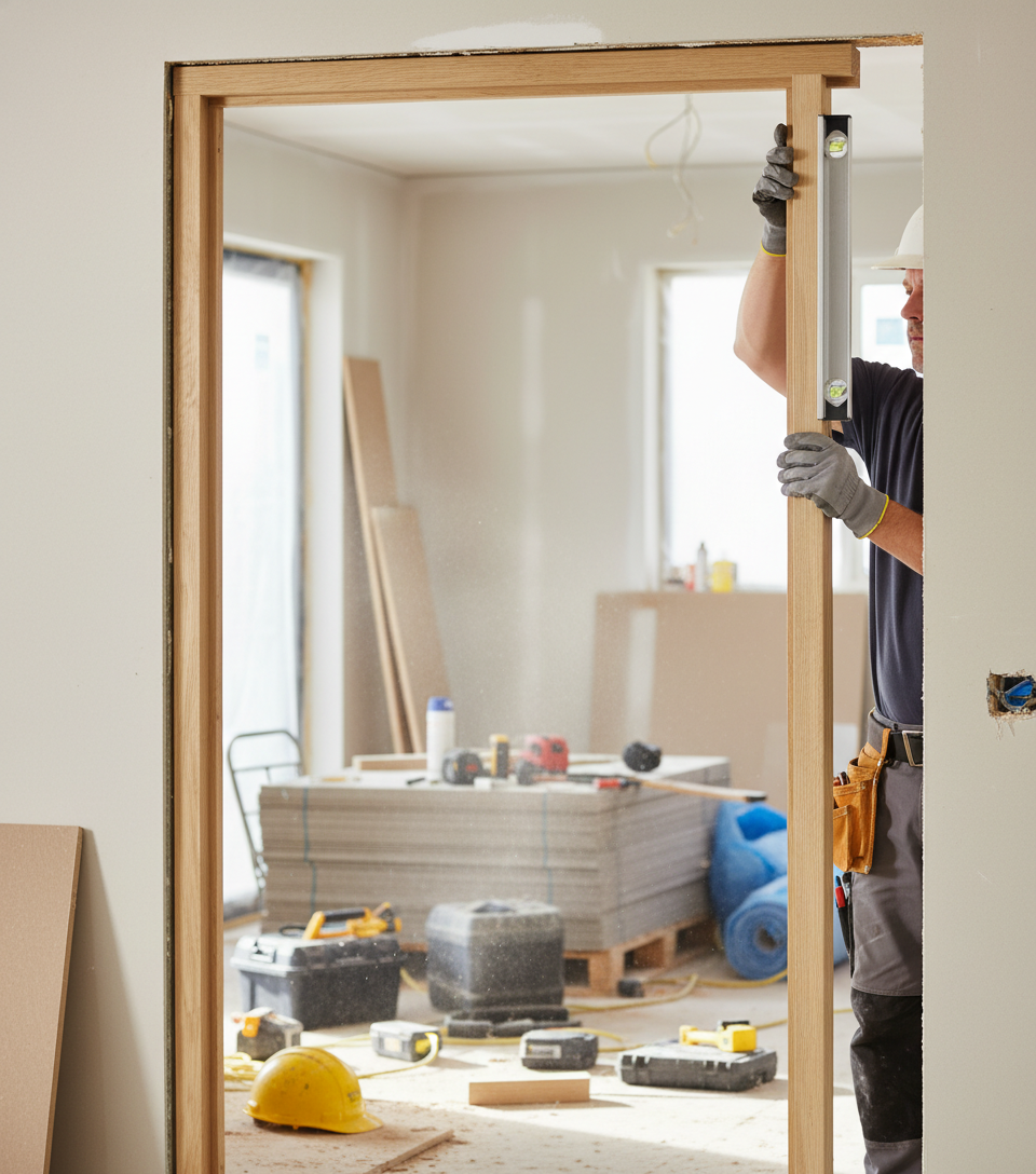 Premium Solid White Oak External Door Frame Kit - Reversible Design with Complete Jambs and Cill for Custom Door Sizes