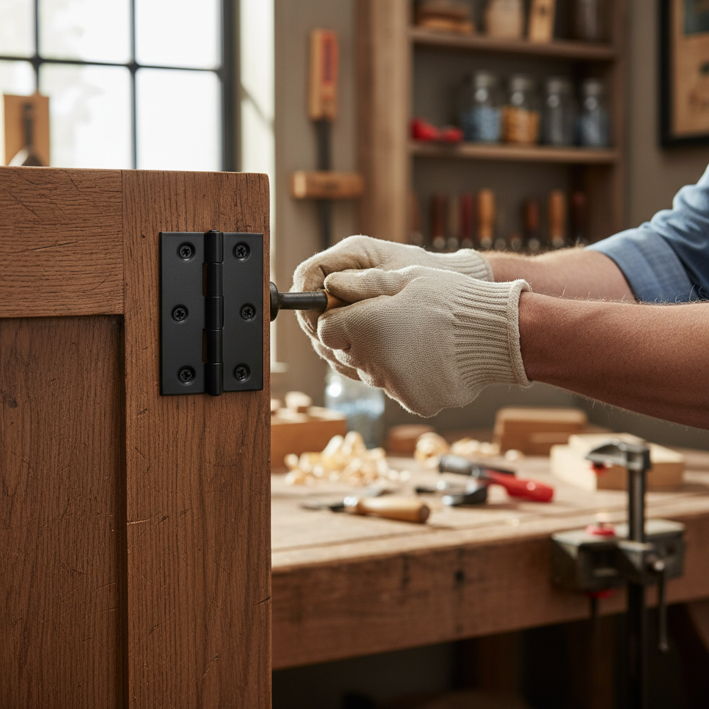 Premium Antique Black 3-Inch Fixed Pin Hinge with Screws - Durable Accessory for Door Installation