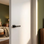 FD30 Rated White Internal Fire Door, Primed Smooth Finish, Flush Design - detail view
