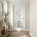 Internal White Door with 3 Light Obscure Glass, Primed Finish, Made to Measure
