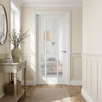 Internal White Door with 3 Light Obscure Glass, Primed Finish, Made to Measure