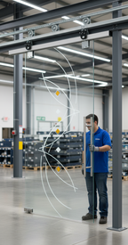 Premium Frameless Satin Glass Door with Brackets and Glass Ball Handle - Custom Sizes Available