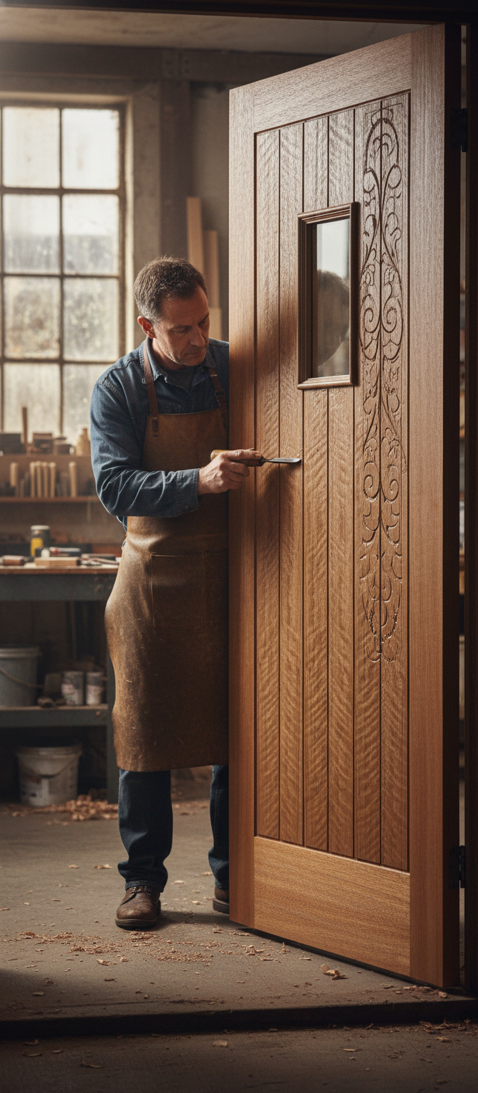 Premium Unglazed Hardwood External Door with Deep Bead Recess for Double Glazing
