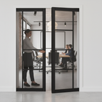 Premium Tinted Glazed Double Pocket Door Set with Galvanised Steel Frame and Adjustable Jamb Options