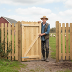 Premium External Solid Pine Unfinished Framed Ledged and Braced Gate for Durable Outdoor Use