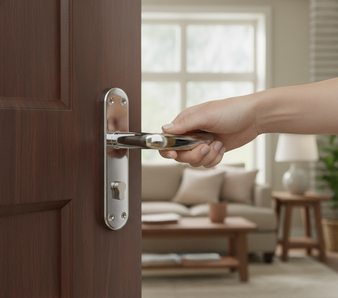Premium Shape Lever on Backplate - Durable and Stylish Door Handle for Enhanced Security and Aesthetic Appeal