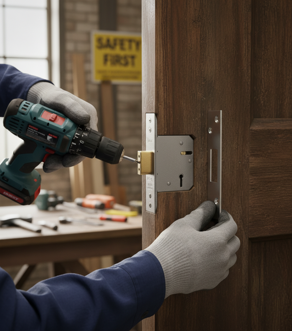 Premium 2.5" 3 Lever Internal Deadlock for 35mm to 40mm Thick Doors - Keyless Operation