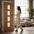 Premium Unglazed Panelled Oak Door with Solid Core and Customized Sizing Options