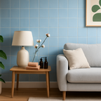 Glossy Light Blue Ceramic Wall Tile - Vivid Smooth Finish
