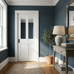 Internal White Primed Victorian 2 Panel 2 Light Clear Glass Pocket Door Set