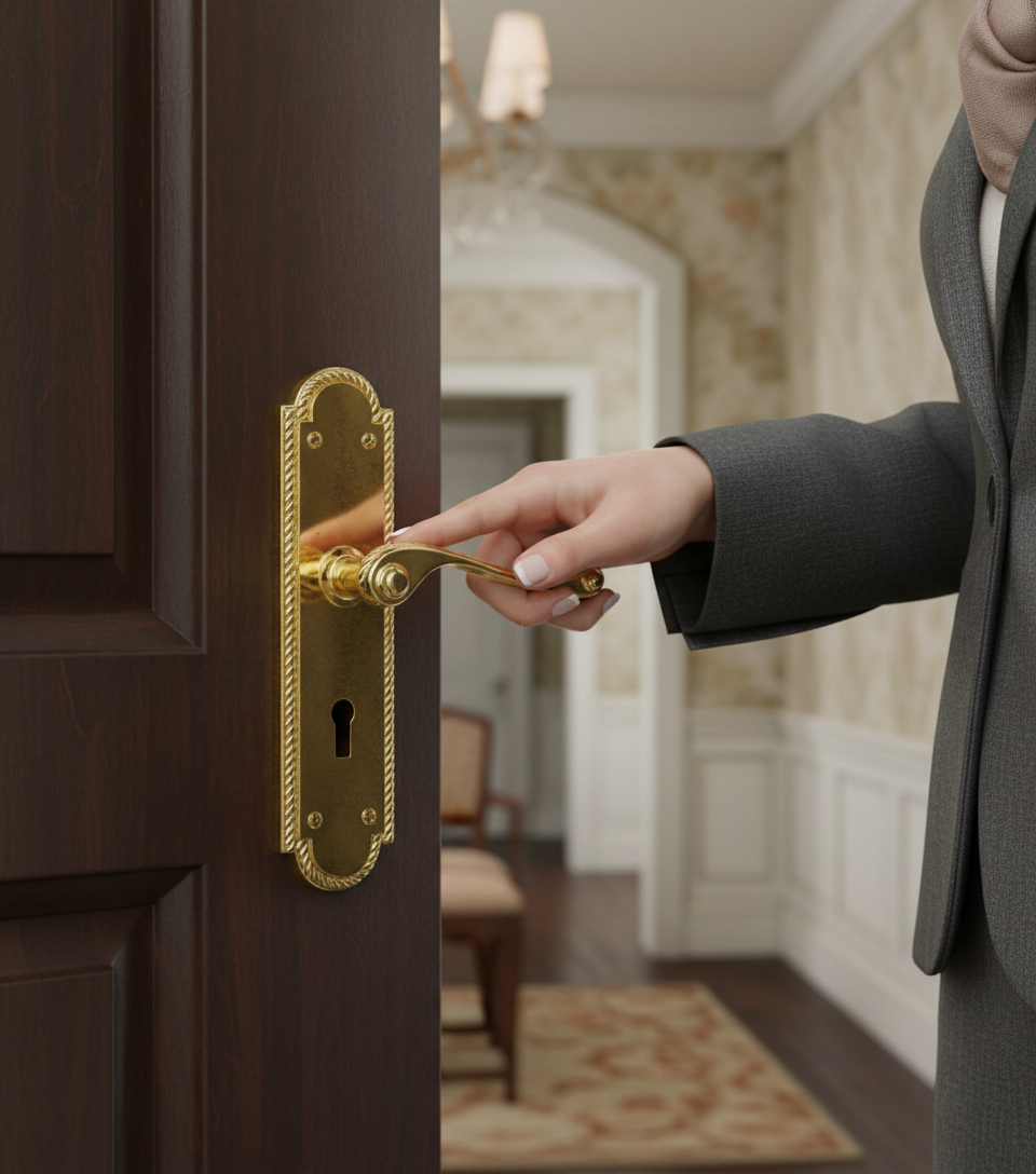 Premium Georgian Suite Shaped Plate Lever for Elegant Door Hardware Solutions - High-Quality Professional Grade for Industrial and Commercial Appli...