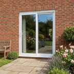 White Aluminium External Sliding Patio Door with Clear Glass