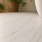 Water-resistant 8mm Laminate Flooring in Statuario Marble Finish - detail view