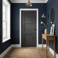 FD30 Fire Door, Internal, Fully Finished, Jet Black, Elegance Ripley Design