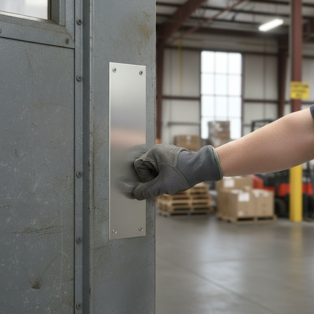 Premium Satin Stainless Steel Push Plate 350mm - Durable and Elegant Door Accessory for Internal Use
