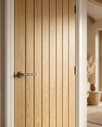 FD30 Fire Rated Oak Internal Door Unfinished Solid Core 30-Minute Protection - detail view
