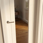 Internal White Door Primed Finish with 1 Light Clear Glass - detail view