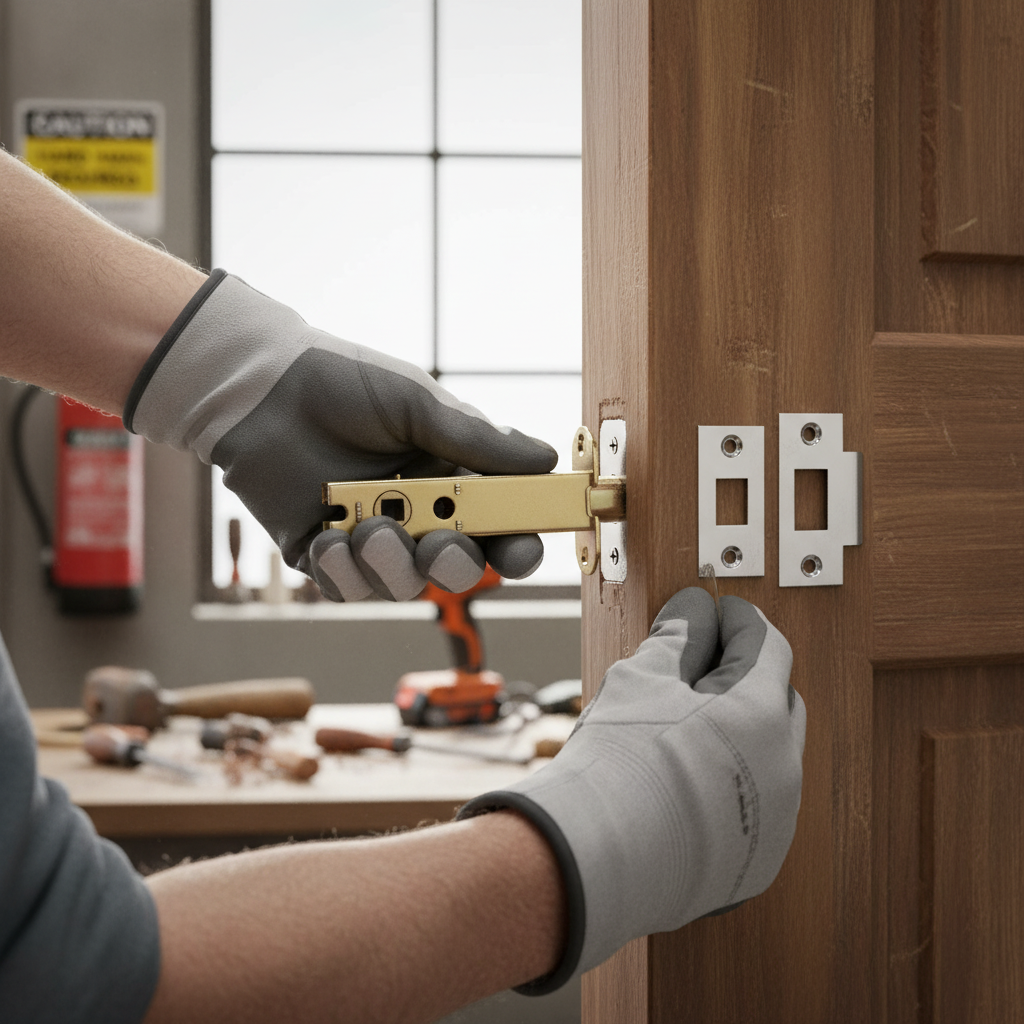 Premium 100mm CE13 Fire Rated Bolt Through Tubular Latch - Satin Chrome Finish for Fire Door Safety