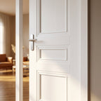 Internal White Door, Made-to-Measure, Primed Finish, 3 Panel Elegance Henley - detail view