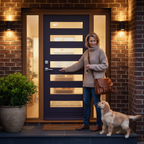 Premium Custom Made 7 Light External Door - Solid Merbau Hardwood with Double Glazed Glass and Custom RAL Color Options