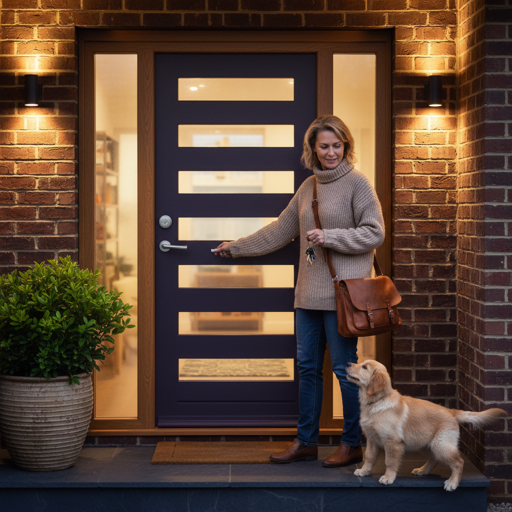 Premium Custom Made 7 Light External Door - Solid Merbau Hardwood with Double Glazed Glass and Custom RAL Color Options