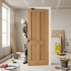 Premium Made-to-Measure FD30 Fire Door with Unfinished Oak Finish for Custom Aesthetic and Safety