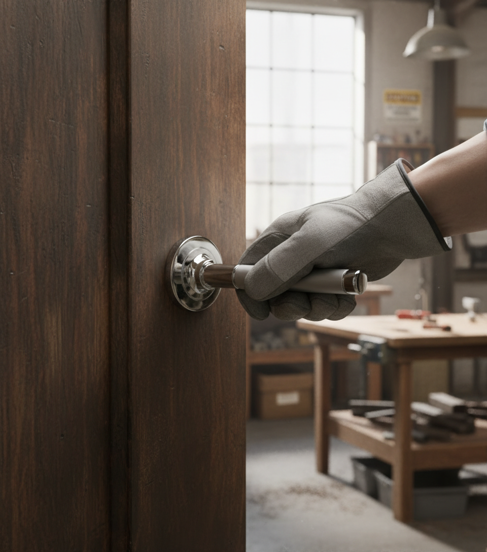 Premium Modern Door Handle with Dual Finish and Contemporary Design - High-Quality Professional Grade for Industrial and Commercial Applications