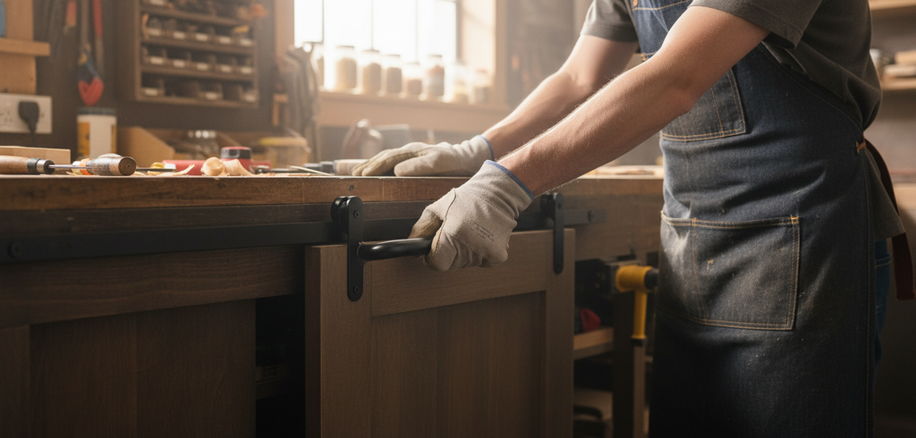 Premium Matt Black D Pull Handle 300mm - Elegant Design with Bolt Through Fixing