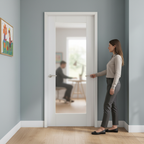 Premium Internal White Door with Obscure Glass Pane - Primed and Ready for Finishing - Image 2