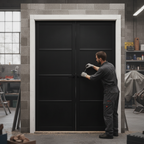 Premium Internal Primed Industrial 2.0 Lifestyle 4 Panel Pair Door - Modern Aesthetic with 35mm Thickness for Durability