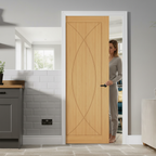 Premium Oak Pocket Door Set with Slim Design, Adjustable Frame, and 15-Year Guarantee for Seamless Room Division