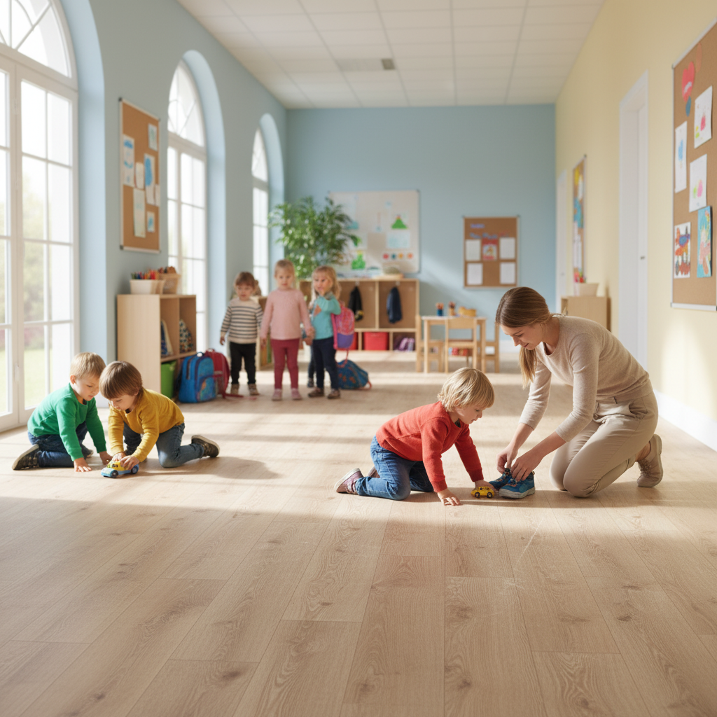 Premium 8mm Laminate Flooring with Bevelled V-Grooved Edges for Moisture Resistance and Solid Wood Aesthetic