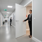 Premium White Fire Rated Door FD60 with Solid Core Construction and 10-Year Warranty