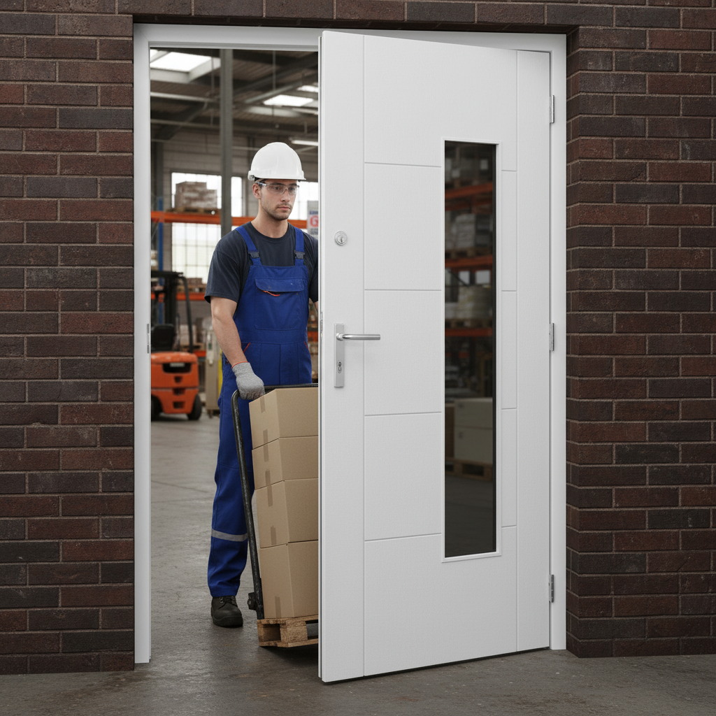 Premium External White Painted Composite Door with Obscure Glass - Durable, Customisable, and Elegant Design