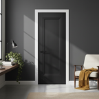 Premium Internal Fully Finished Black Lancaster 1 Panel Door with Solid Core and Trimmable Design for Contemporary Interiors - Image 2