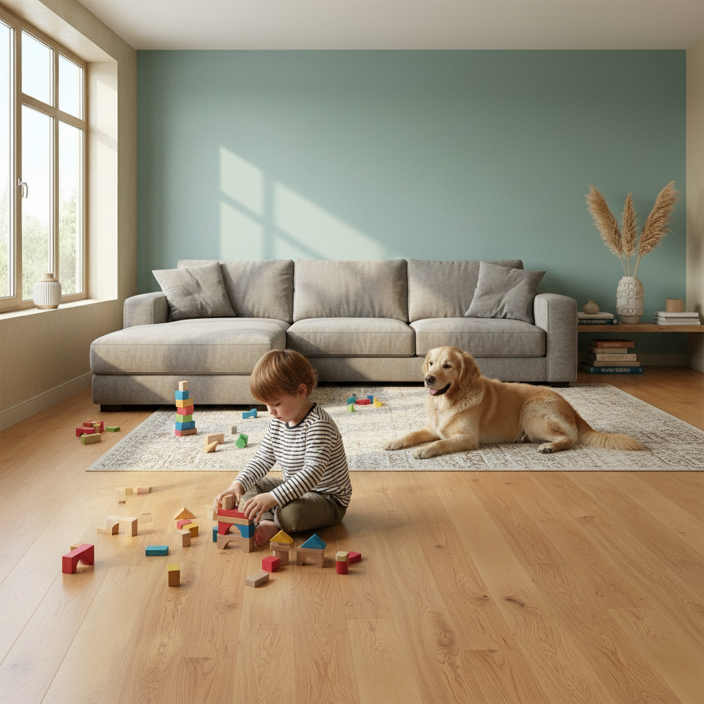 Premium 18mm Solid Oak Flooring with Brushed UV Lacquer Finish for Timeless Elegance