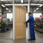 Premium Prefinished Internal Fire Door with Solid Core and Bevelled Panels, Bespoke Sizes Available
